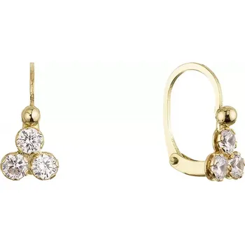 Oblečení a móda Zlaté 14 karátové náušnice se zirkony 91Z00070