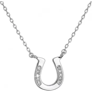 Náhrdelník Stříbrný náhrdelník podkova se zirkony 12108.1