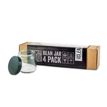 Mlýnek na kávu Comandante Bean Jar - sada 4 nádobek na kávu - transparentní