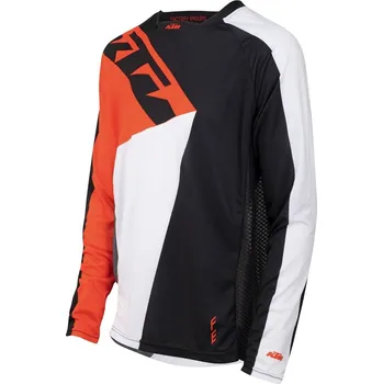cyklistický dres Cyklistický dres KTM Factory ENDURO dlouhý rukáv Black/white/orange Barva: Oranžová, Velikost: XXXL