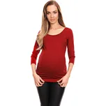 Těhotenská halenka s řasením 0142 Barva: Bordová, Velikost: S/M