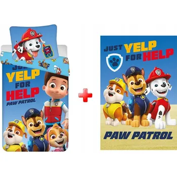 Prostěradlo Sada povlečení na peřinu a fleecové deky Tlapková patrola Yelp