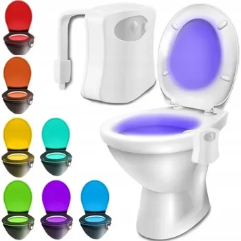 Noční světlo LED SVĚTLO DO WC S ČIDLEM POHYBU A SOUMRAKU