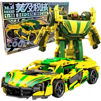 ostatní stavebnice Stavebnice Auto Robot Konstrukční Sada Kostek pro Sestavení Auta 2v1