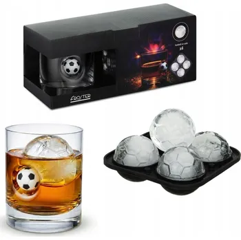 Sklenice Fanouškovská Sada – sklenice na whisky s míčem a forma na led a míč