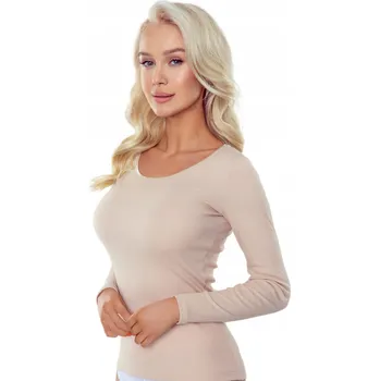 Dámské tričko Top halenka ELDAR IRENE s dlouhým rukávem, BÉŽOVÁ, XXL