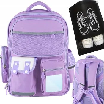 Školní batoh Školní batoh vícekomorový Gotel modrý, růžový 18 l