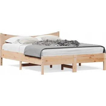 Postel Borovicová postel King size 150x200 cm, přírodní barva