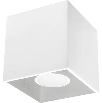 Stropní svítidlo čtvercové bílé QUAD 1 moderní kovové do obýváku, kuchyně a ložnice Sollux