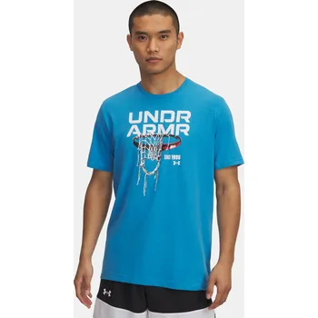 Pánské oblečení Pánské tričko Under Armour UA M 60/40s Hoops Net SS 1390188-452 Modrá LG