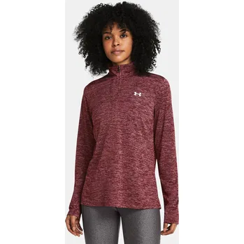 Dámská móda Dámská mikina Under Armour Tech 1/2 Zip- Twist 1384225-625 Červená SM