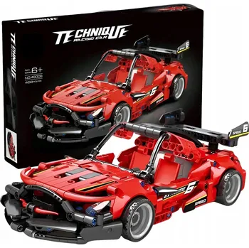 ostatní stavebnice STAVEBNICE ČERVENÁ 458 DÍLKŮ - SPORTOVNÍ AUTO 6+