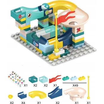 ostatní stavebnice Kuličková dráha z kostek BLOCKS VARIABLE SLIDING - 65 dílků