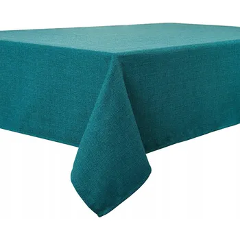 ubrus Ubrus odolný proti skvrnám a vodě z hrubého lnu, modrý, 120 cm x 160 cm