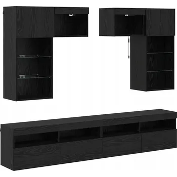 Televizní stolek Nábytkové stěny pro TV 6 pcs Artisanový dub 100 x 30 x 40 cm