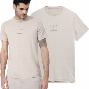 Pánská móda 4F Pánské Tričko TTSHM296 Béžová, Velikost XL