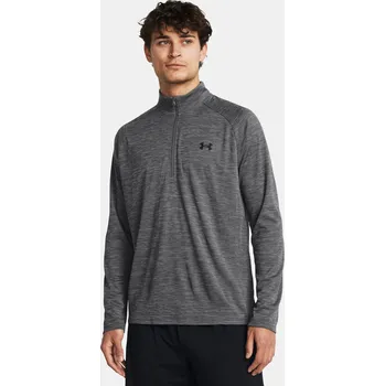 Pánské tričko Under Armour UA Tech Textured 1/2 Zip 1382797-025 Šedá SM