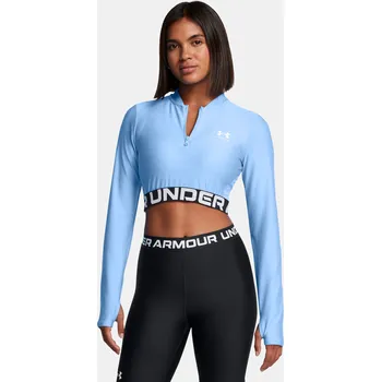 Dámské tričko Under Armour HeatGear Rib 1/4 Zip LS 1388692-465 Modrá MD