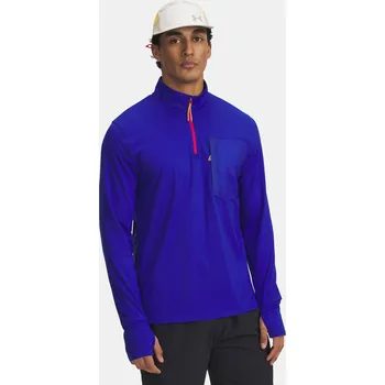 Pánská móda Pánské tričko Under Armour UA TRAIL RUN QUARTER ZIP 1383244-400 Modrá LG