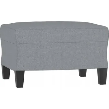 Taburet Podnožka světle šedá 60 x 50 x 41 cm, látka, překližka, houbička