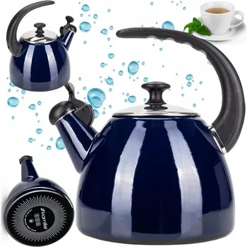 Varná konvice Tradiční ocelová smaltovaná Konvice Kamille 2,5 l modrá