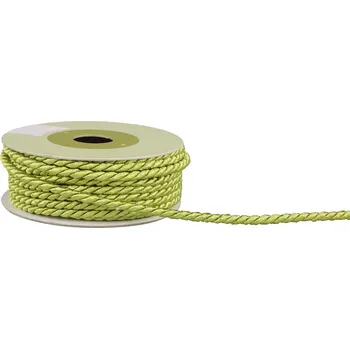 Stuha Provázek polyesterový 4mm x 4,6m vzor 2040 515-SV. ZELENÁ