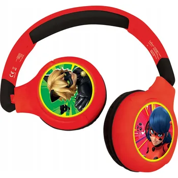 Sluchátka Bezdrátová sluchátka přes uši Lexibook 2 v 1 Bluetooth a drátová sluchátka Miraculous