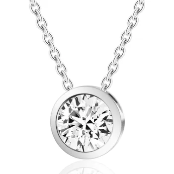 Přívěsek Leru Zlatý náhrdelník s diamantem 0,15ct 2 varianty Vlastnosti šperku: bílé zlato (váha 2,56g)