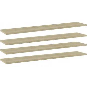 Knihovna Police na knihy dub sonoma 100 x 20 x 1,5 cm (4 ks)
