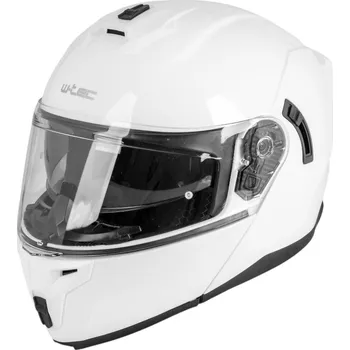 Helma na motorku W-TEC Výklopná přilba Benidor bílá lesk - XS (53-54)