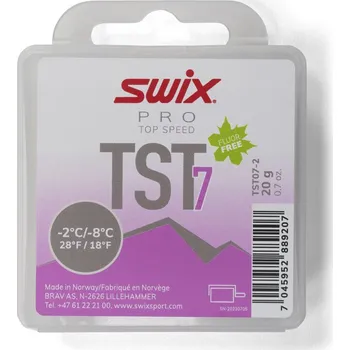 Lyžařský vosk Skluzný vosk Swix TS7 Turbo Violet, -2°C/-7°C, 20g