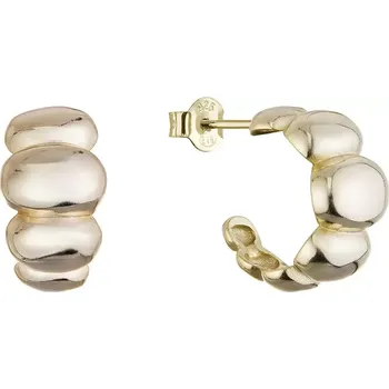 Náušnice Pozlacené náušnice elegantní půlkruhy 61163