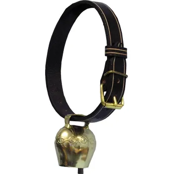 Řemen kožený zdobený pro pastevní zvonce 47 x 125 cm