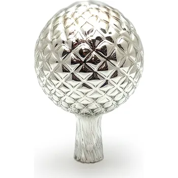 Zahradní dekorace Koule na plot - stříbřená | 82525