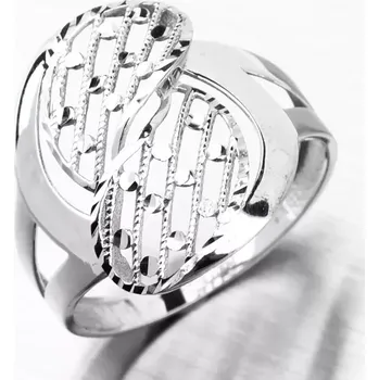 Prsten Dámský prsten bílé zlato 585 116P-111637 velikost 55