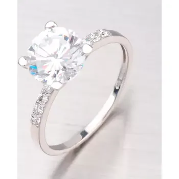 Prsten Dámský prsten bílé zlato 585 zirkon GZ2417B velikost 53