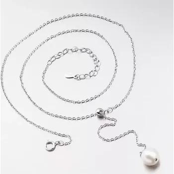 Oblečení a móda Dámský náhrdelník stříbro 925 perla SST-151469/47P délka 47 cm
