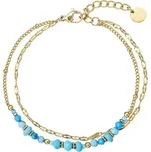 Náramek ocelový s modrým tyrkysem 43103.3