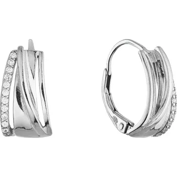 Oblečení a móda Stříbrné visací náušnice proplétané 11680.1