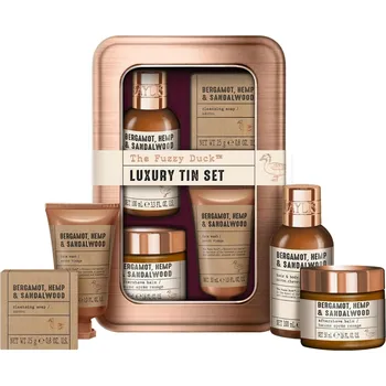 Kosmetická sada Baylis & Harding Dárková sada péče o tělo, vlasy a pleť - 4 ks | Bergamot, Hemp & Sandalwood