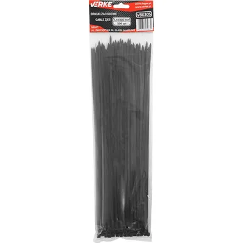 Stahovací páska Stahovací pásky 3,6x300 mm 100 ks, Verke V86305