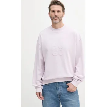 Dámská mikina Bavlněná mikina HUGO 50535258 fialová 40X, vel. XL