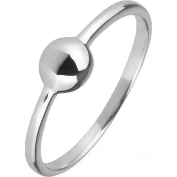 Prsten Stříbrný prsten s lesklou kulatou pecičkou 65007 velikost 52