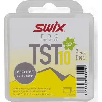 Lyžařský vosk Skluzný vosk Swix TS10 Turbo Yellow, 0°C/+10°C, 20g