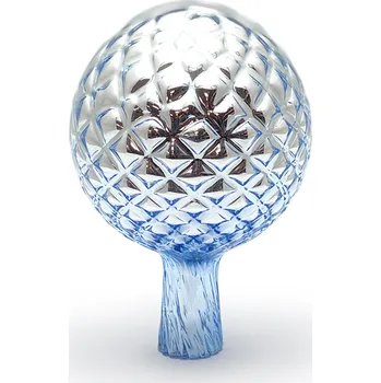 Zahradní dekorace Koule na plot - stříbřená | 82140