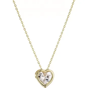 Oblečení a móda Zlatý 14 karátový náhrdelník srdce se zirkonem 92Z00055