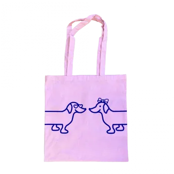 Náhradní díl pro kávovar The Naughty Dog valentýnská plátěná taška - růžová