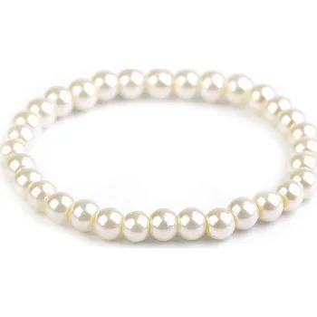 Náramek Perlový náramek Varianta: 2 krémová nejsvět., Balení: 12 ks