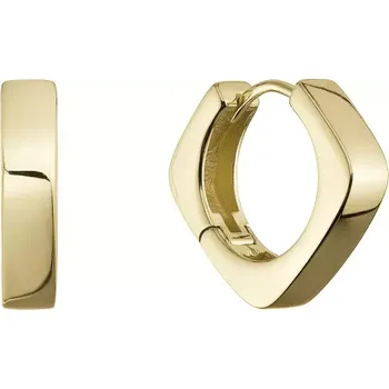 Oblečení a móda Pozlacené stříbrné náušnice čtvercové kruhy 61103