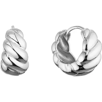 Oblečení a móda Stříbrné náušnice kruhy CROISSANT 61080